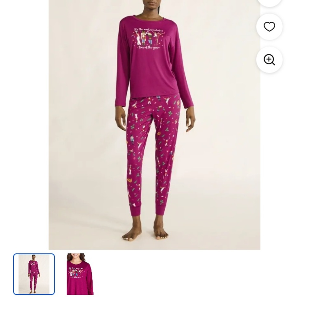 - Women's Pink Graphic Pajama Set